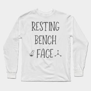 Resting Bench Face - Grey Long Sleeve T-Shirt